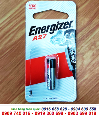 Pin Remote 12V Energizer A27/MN27 Alkaline chính hãng (Loại vỉ 1viên)